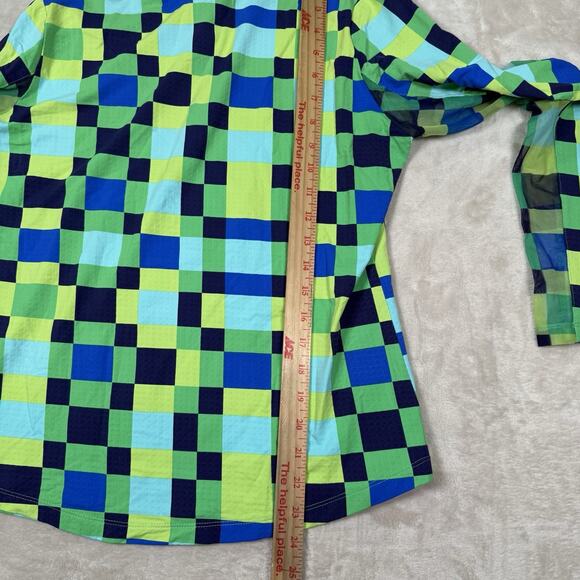 IBKUL Women's Long Sleeve Size Medium Abstract Print Activewear Top - Picture 7 of 8